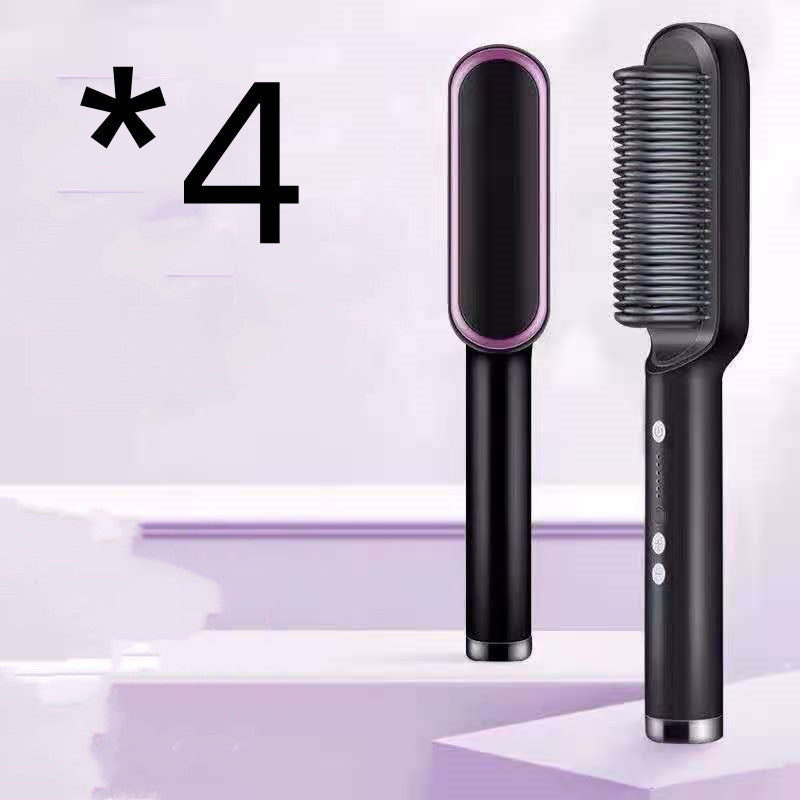 2-in-1 Hair Straightener & Curler Hot Comb Ion Brush