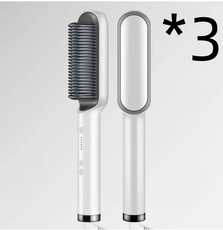 2-in-1 Hair Straightener & Curler Hot Comb Ion Brush