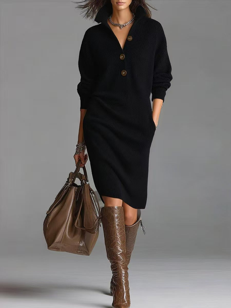 Cozy Long-Sleeve Sweater Dress | Warm Winter Casual Pullover