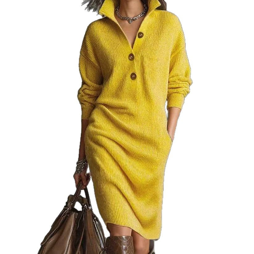 Cozy Long-Sleeve Sweater Dress | Warm Winter Casual Pullover