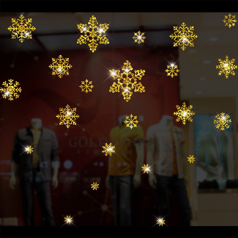 Christmas Window Stickers with Adhesive, Traceless Wall Decals for Holiday Decoration, Christmas and New Year Glass Door and Window Decor