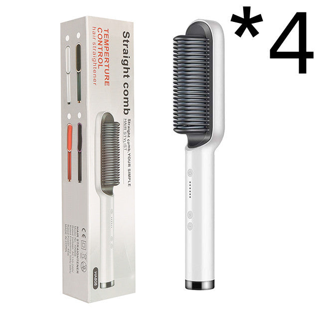 2-in-1 Hair Straightener & Curler Hot Comb Ion Brush