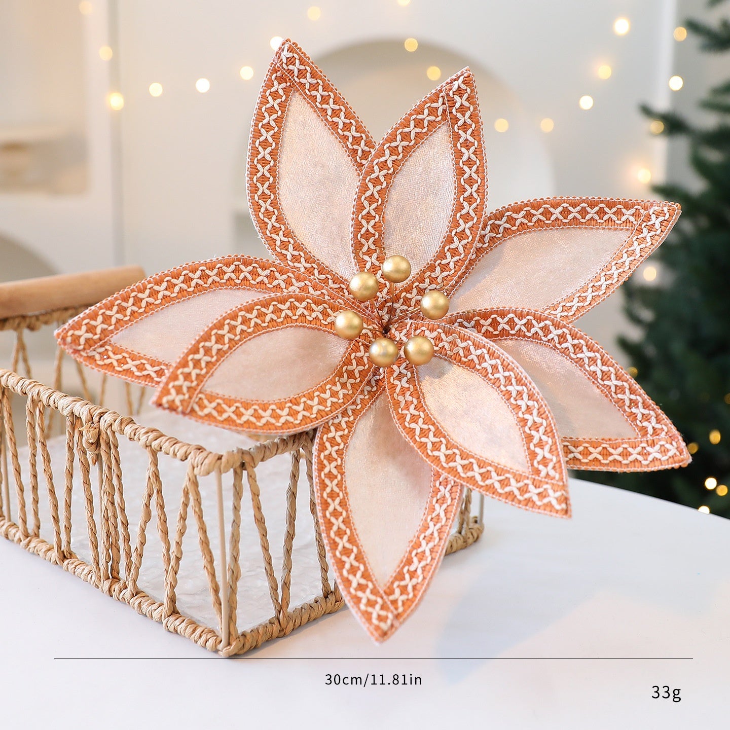 Saint Yuan New Arrival Faux Velvet Preserved Christmas Flower Branches Christmas Tree Decoration Holiday Decor
