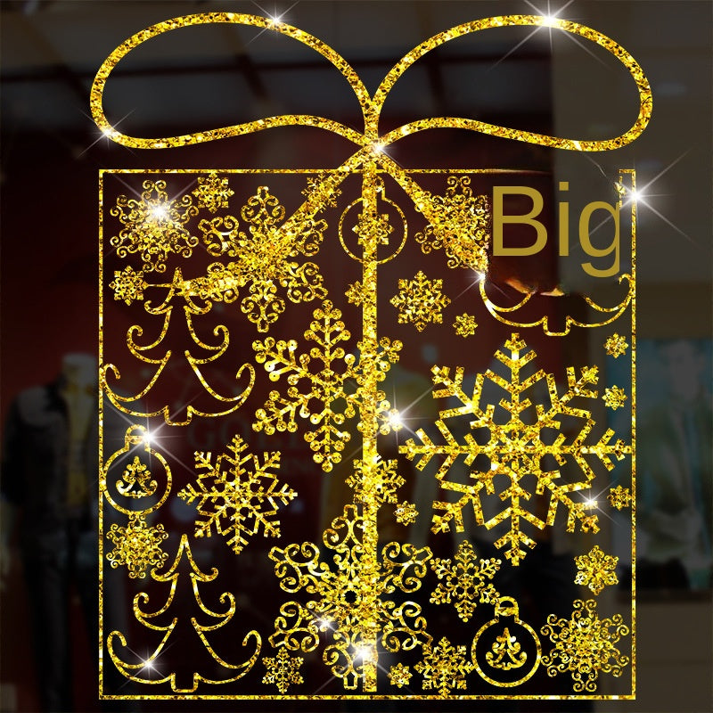 Christmas Window Stickers with Adhesive, Traceless Wall Decals for Holiday Decoration, Christmas and New Year Glass Door and Window Decor