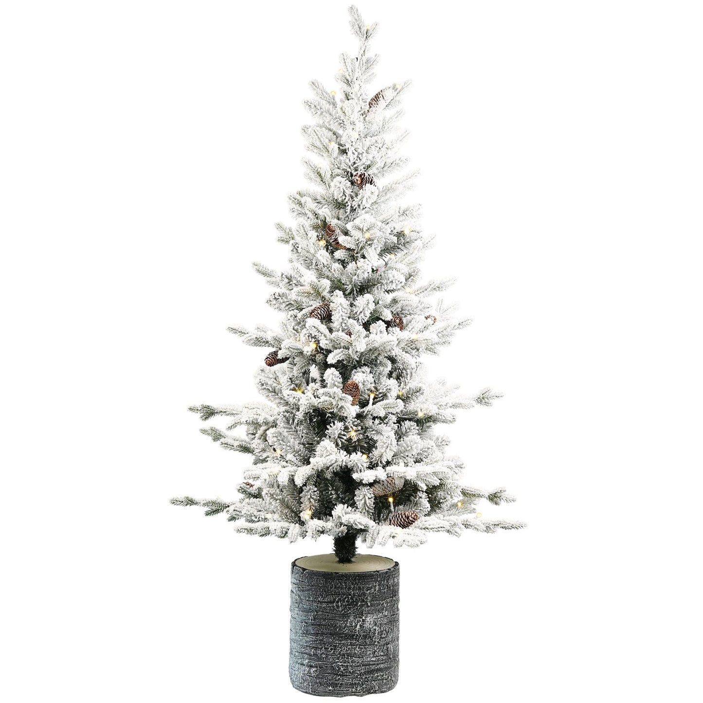 ⭐ “Premium Flocked Christmas Tree with Warm LED Lights – Realistic, Fluffy & Snow-Kissed (2ft–6ft)”