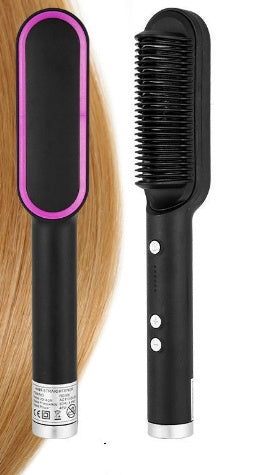 2-in-1 Hair Straightener & Curler Hot Comb Ion Brush